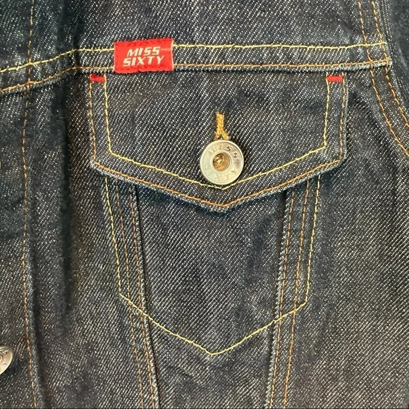 MISS SIXTY Sm M Vintage Jean  Denim Jacket - Picture 3 of 12
